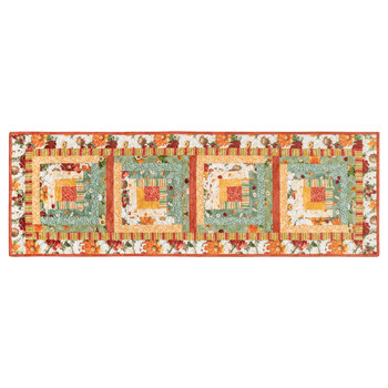 Log Cabin Table Runner Kit - Harvest Blooms