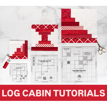 Log Cabin Tutorials using the Creative Grids Trim Tools