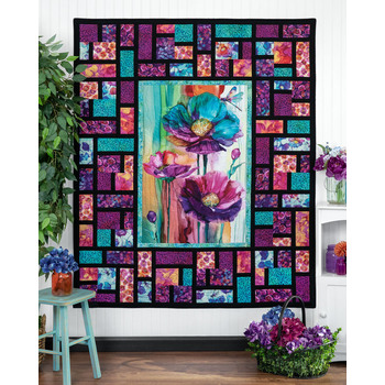 Stained Glass Panel Quilt Kit - Dragonfly Dance