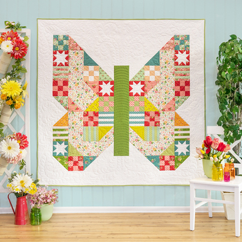 Butterfly Patch Quilt Kit - Strawberry Lemonade