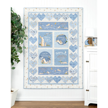 Guess How Much I Love You Heart Quilt Kit - Blue