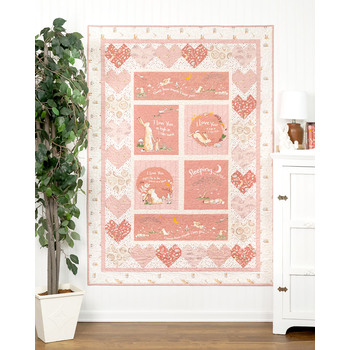 Guess How Much I Love You Heart Quilt Kit - Pink