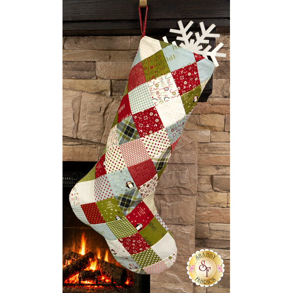 link to Fast Fusible Patchwork Large Stocking Kit - Chilly