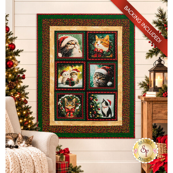 link to Merry Cats Panel Quilt Kit