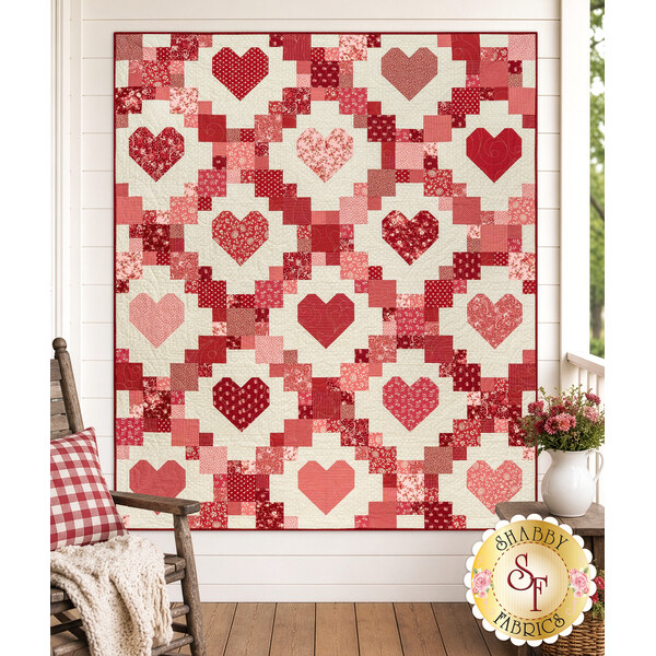link to Heartsy Quilt Kit - Petals and Polka Dots