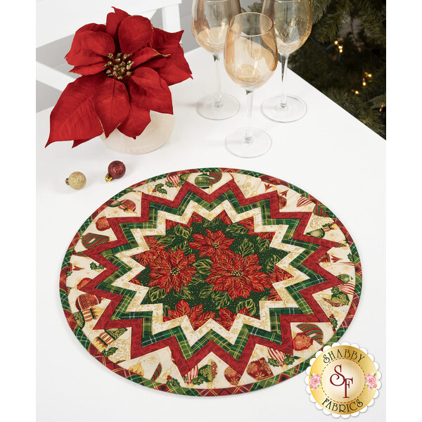 link to Point of View Folded Star Table Topper Kit - Poinsettias at Christmas