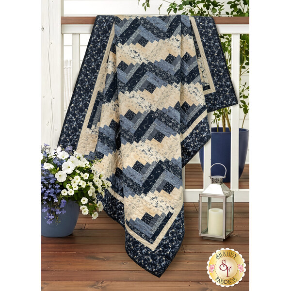 link to Log Cabin Throw Quilt Kit - Bluebird's Nest