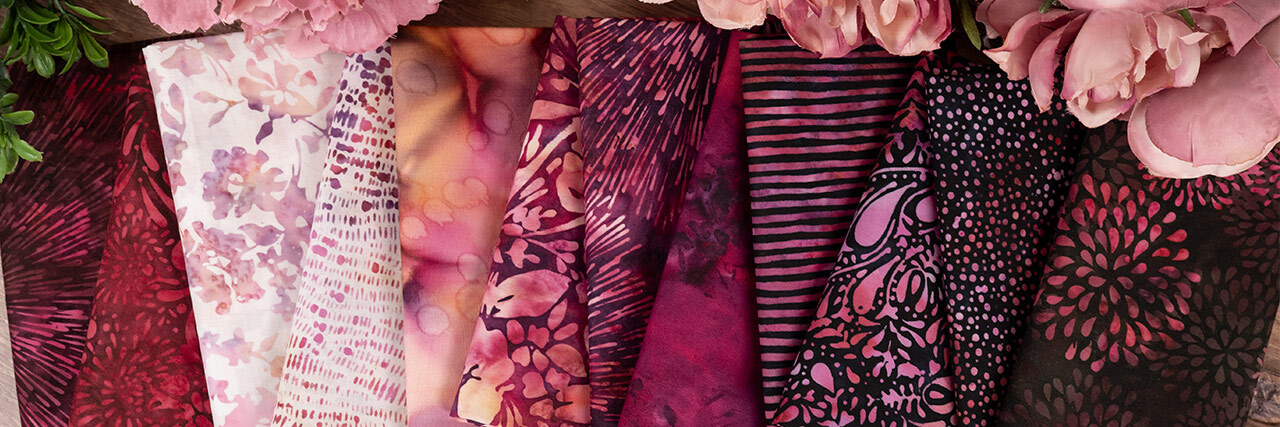 header image for Bali Batiks - Raspberry Swirl