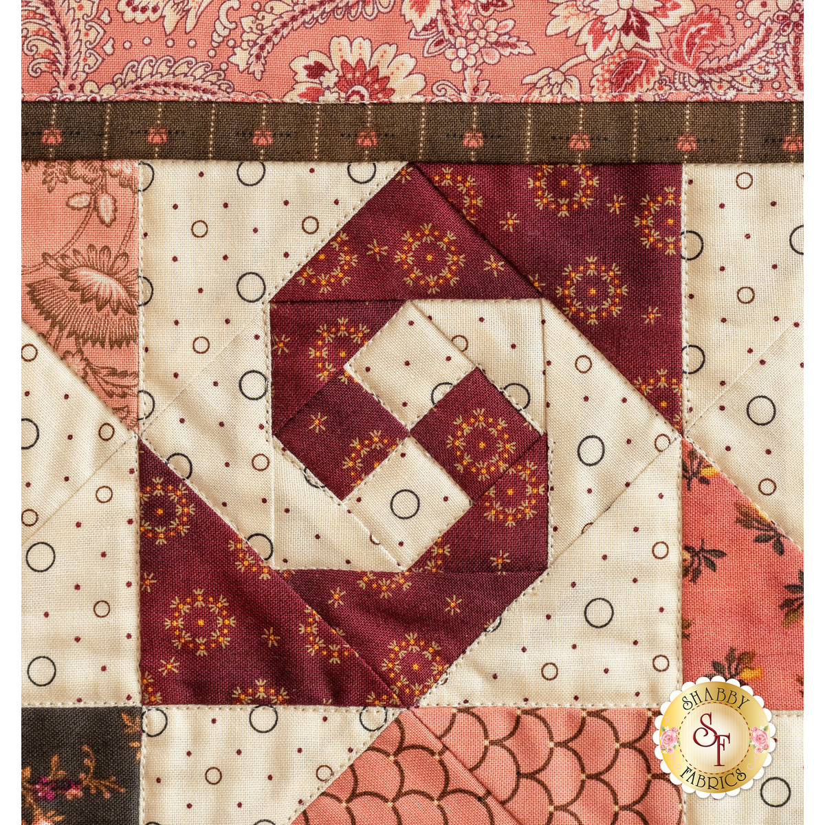 Simply Snails Mini Quilt Kit - Chocolate Covered Cherries | Shabby