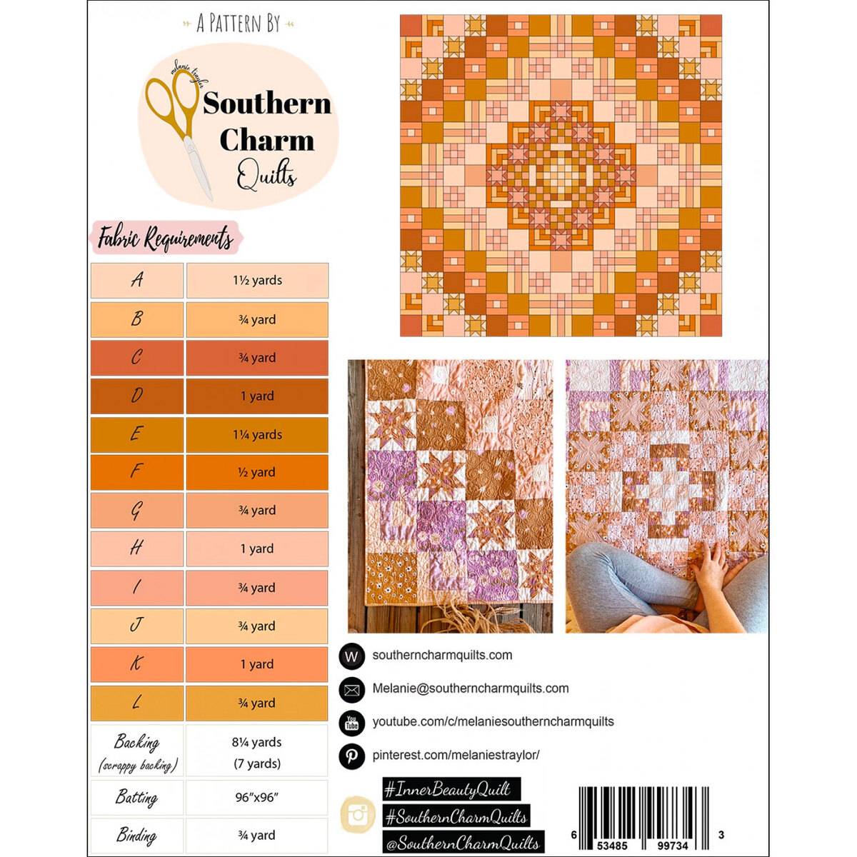 Inner Beauty Quilt Pattern | Shabby Fabrics