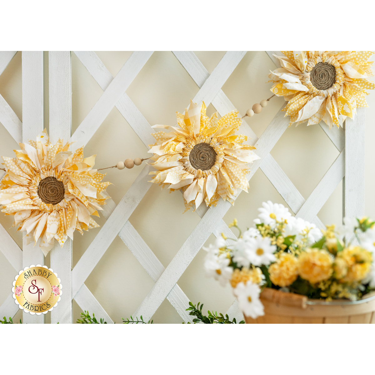 VOSAREA 1pc Sunflower Garland Artificial Flower Garland Artificial Wreaths : VOSAREA 1PC Fake Hanging Flowers Farmhouse Artificial