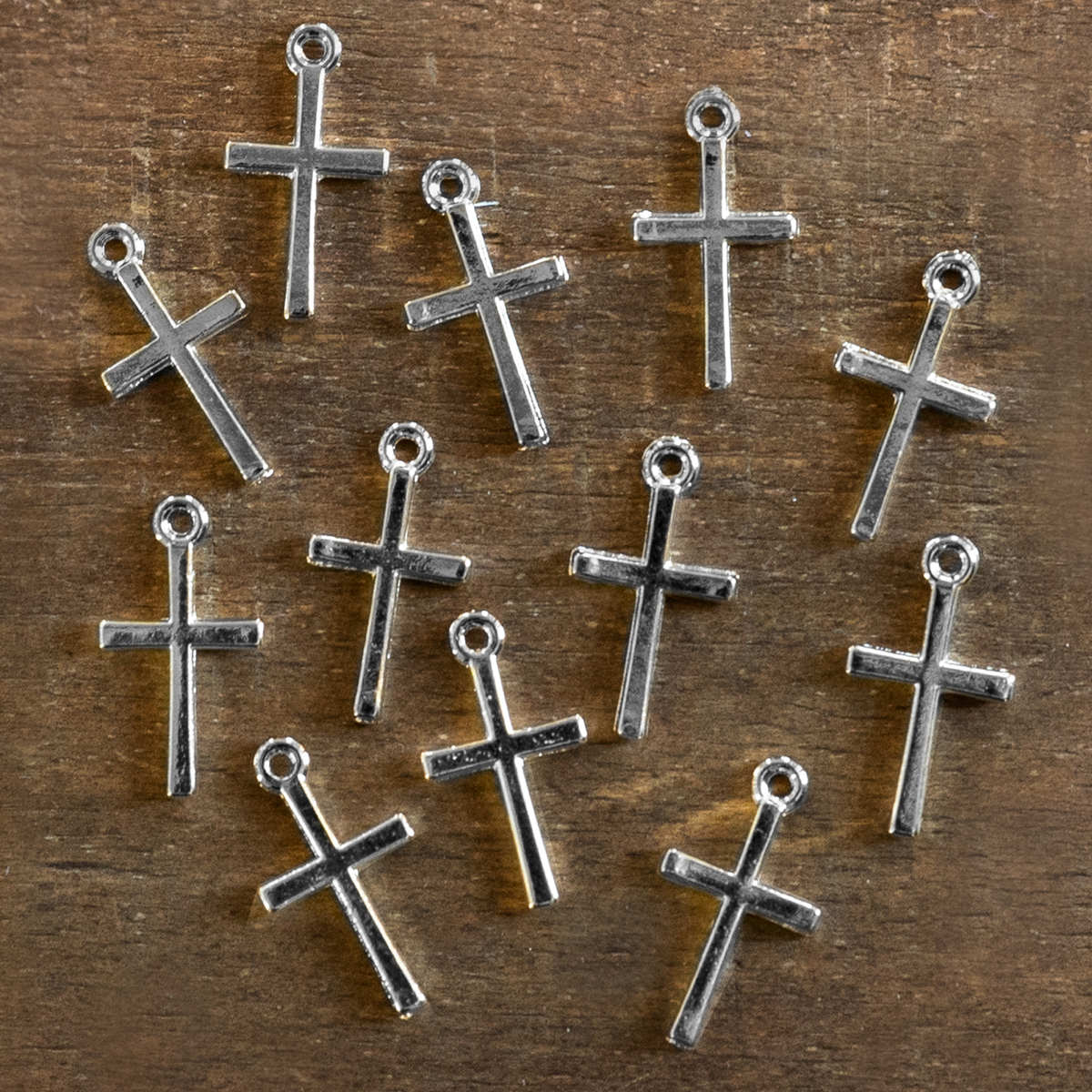 Silver Crosses - 12pk | Shabby Fabrics