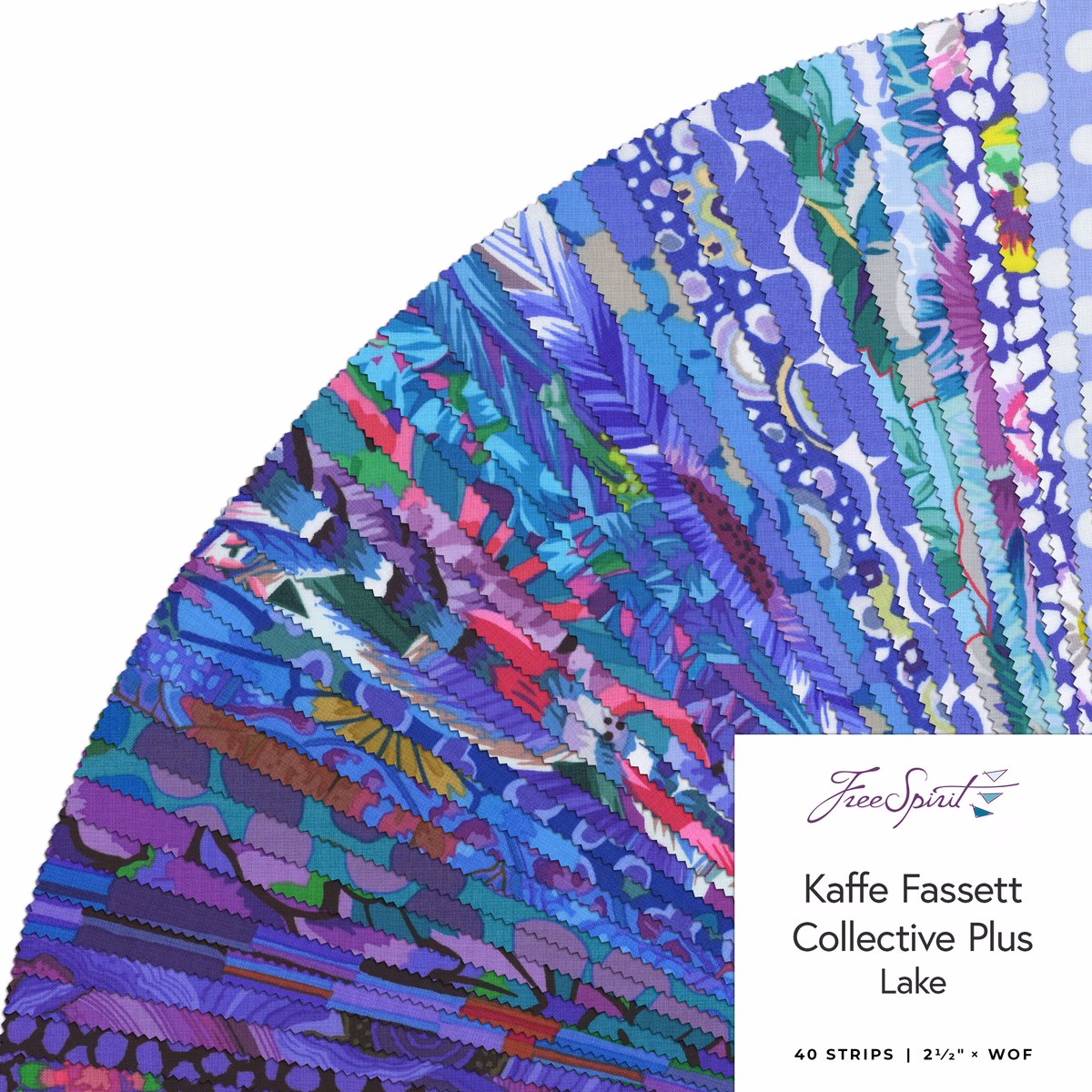 Kaffe Fassett Classics Plus  2-1/2&quot; Design Roll - Lake by FreeSpirit Fabrics preload zoom image