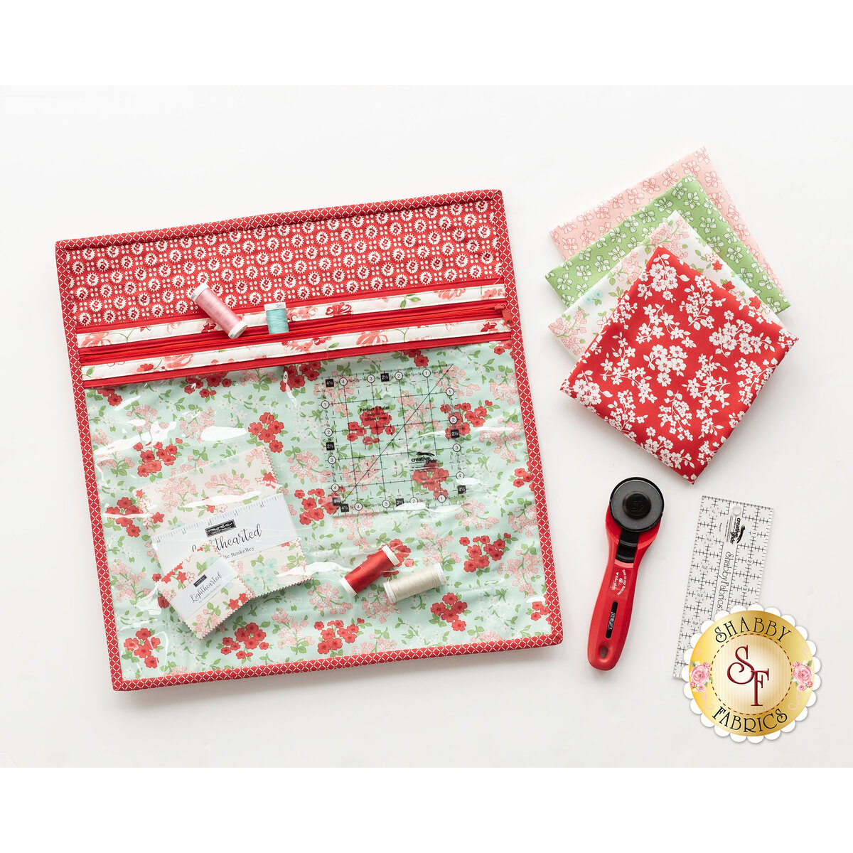 Quilt As You Go Project Bag Kit - Lighthearted - Makes 2