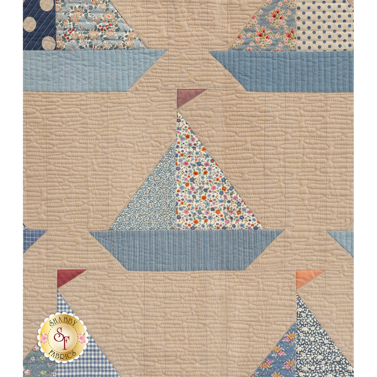 Precut hotsell Traditional pieced Quilt TOP KIT ~blue and gray nautical sailboats