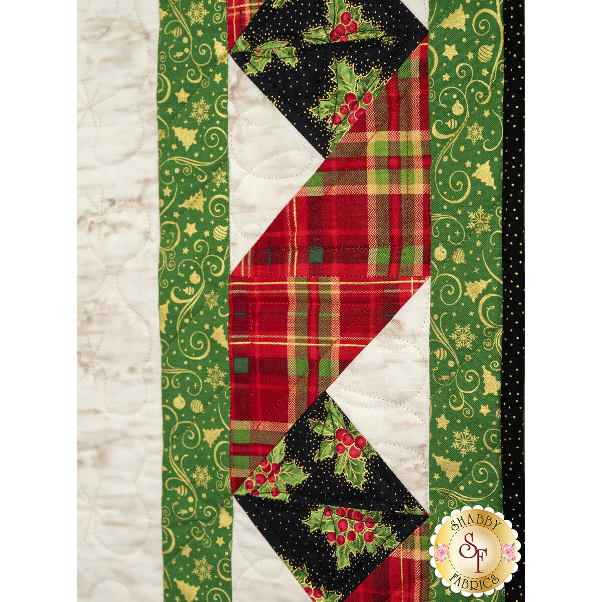 Ribbon Border Panel Quilt Kit - Joyful | Shabby Fabrics, image size:1200x1200