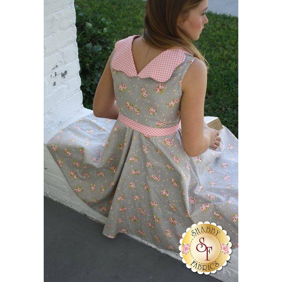open lace back dress Girls 2 to 10