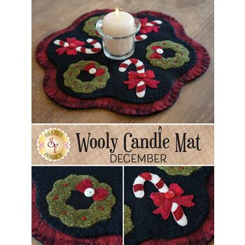  Wooly Candle Mat - December - Wool Kit, Image