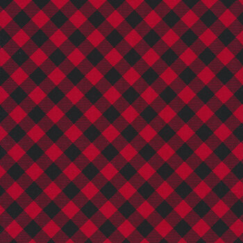 Priscilla's Pretty Plaids 9300-89 Red and Black Buffalo Check by Henry Glass Fabrics, Image