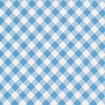 Priscilla's Pretty Plaids 9300-11 Blue and White Buffalo Check by Henry Glass Fabrics, Image