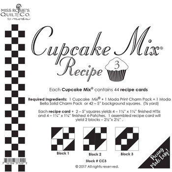 Miss Rosie's Quilt Co - Cupcake Mix Recipe 3 - 44ct, Image