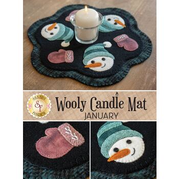  Wooly Candle Mat - January - Wool Kit, Image