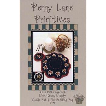 Christmas Candy Candle Mat & Mini Mat Pattern, Image