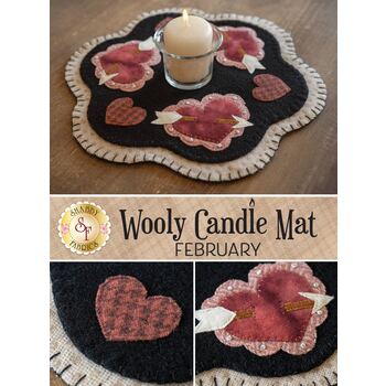  Wooly Candle Mat - February - Wool Kit, Image