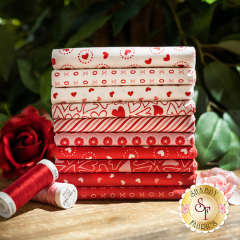 Holiday Essentials - Love  10 FQ Set by Stacy Iest Hsu for Moda Fabrics, Image