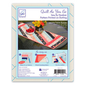 Quilt As You Go Pre-Printed Batting - Jakarta Table Runner, Image