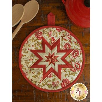  Folded Star Hot Pad Kit - La Rose Rouge - Cream