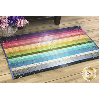 SAMPLE - Jelly Roll Rug 2 - Square - Ombre Confetti Metallic, Image