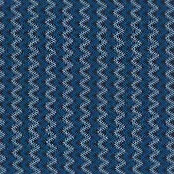 Willow 52568-1 Chevron Indigo by Windham Fabrics, Image