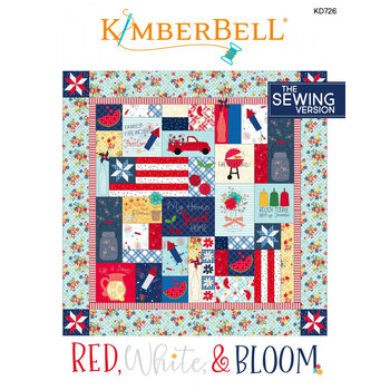 Red, White, & Bloom Quilt Pattern - Sewing Version, Image