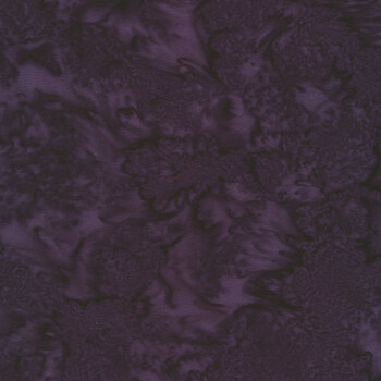 1895-34 Eggplant Watercolor Batik by Hoffman Fabrics, Image