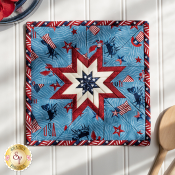  Folded Star Squared Hot Pad Kit - Liberty Lane - Medium Blue