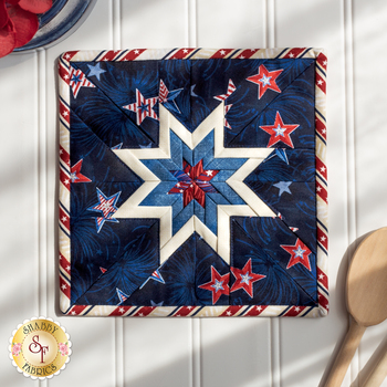  Folded Star Squared Hot Pad Kit - Liberty Lane - Dark Blue, Image