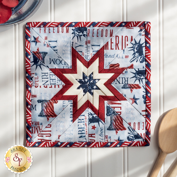  Folded Star Squared Hot Pad Kit - Liberty Lane - Light Blue