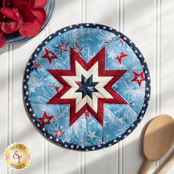  Folded Star Hot Pad Kit - Liberty Lane - Light Blue