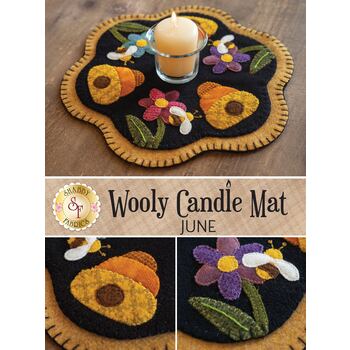  Wooly Candle Mat - June - Wool Kit, Image