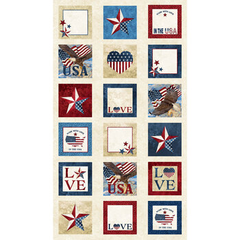 Stonehenge Stars & Stripes 10th Anniversary Edition DP24283-12 Panel by Northcott Fabrics, Image