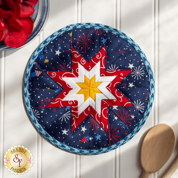  Folded Star Hot Pad Kit - Red, White, & Bloom, Image