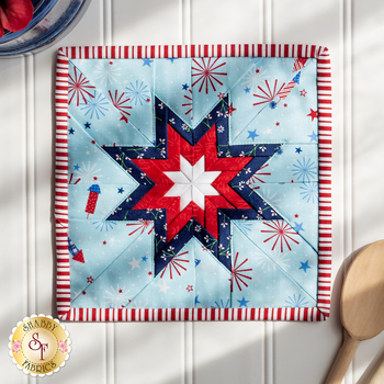  Folded Star Squared Hot Pad Kit - Red, White, & Bloom, Image