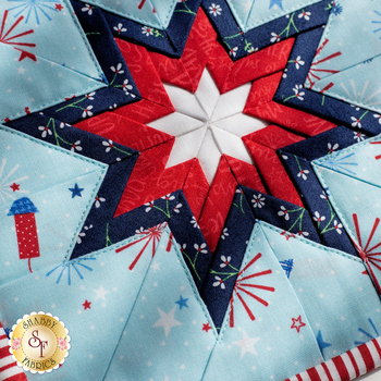  Folded Star Squared Hot Pad Kit - Red, White, & Bloom, Image