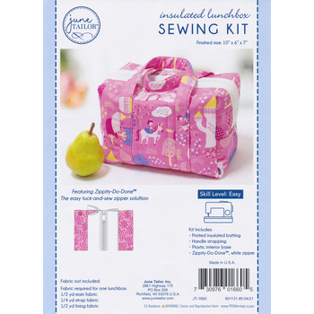 Insulated Lunchbox Sewing Kit - White Zipper - June Tailor, Image