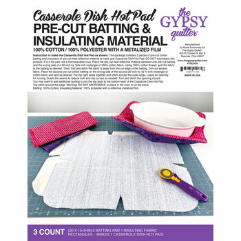 Casserole Dish Hot Pad Pre Cut Batting - The Gypsy Quilter, Image