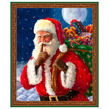Santa's Night Out 28394-X Santa Panel by Quilting Treasures, Image