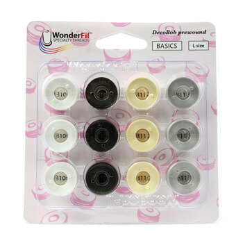 DecoBob Prewound Bobbins - Size L - 12ct, Image