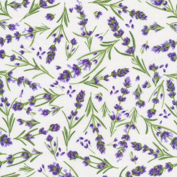 Lavender Blessings 20361-14 Natural by Debbie Beaves for Robert Kaufman Fabrics, Image