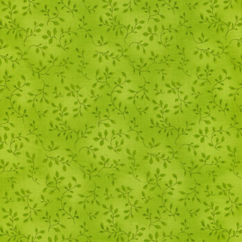 Folio Basics 7755-69 Lime Green Vines by Henry Glass Fabrics, Image